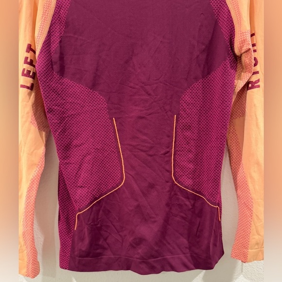 Falke Women’s Ergonomic Sport System Long Sleeve Running Purple Orange Shirt L - Picture 14 of 16